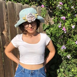 90s Vintage Floral Blossom Hat